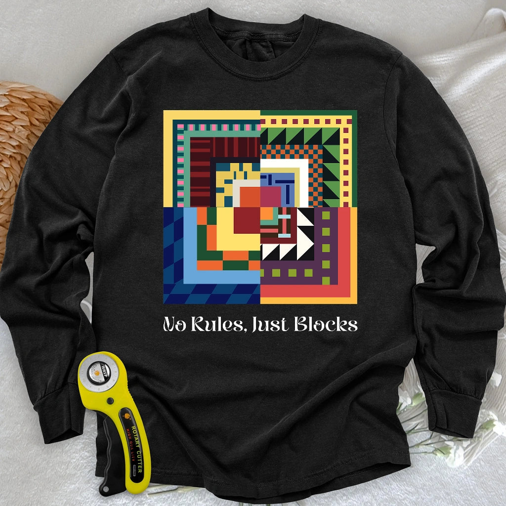 T-shirt manches longues « Esprit de quilteuse moderne »