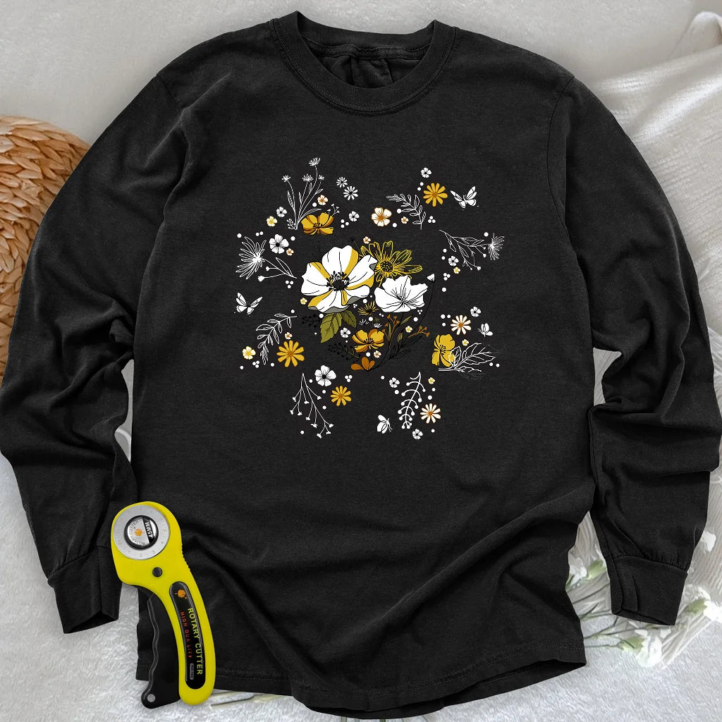 T-shirt Ă manches longues motif Nature Block