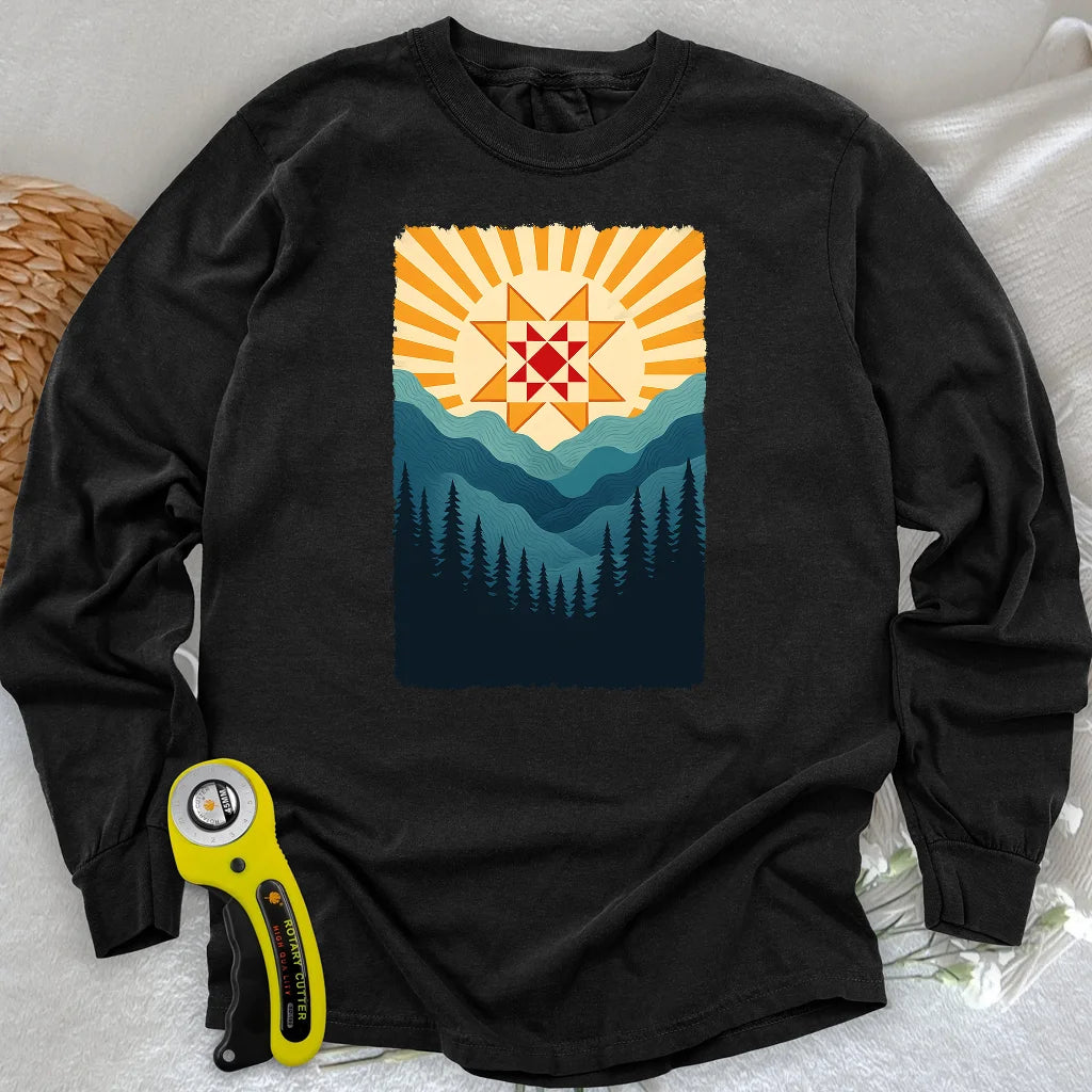 Quilting Sun Long Sleeve T-shirt