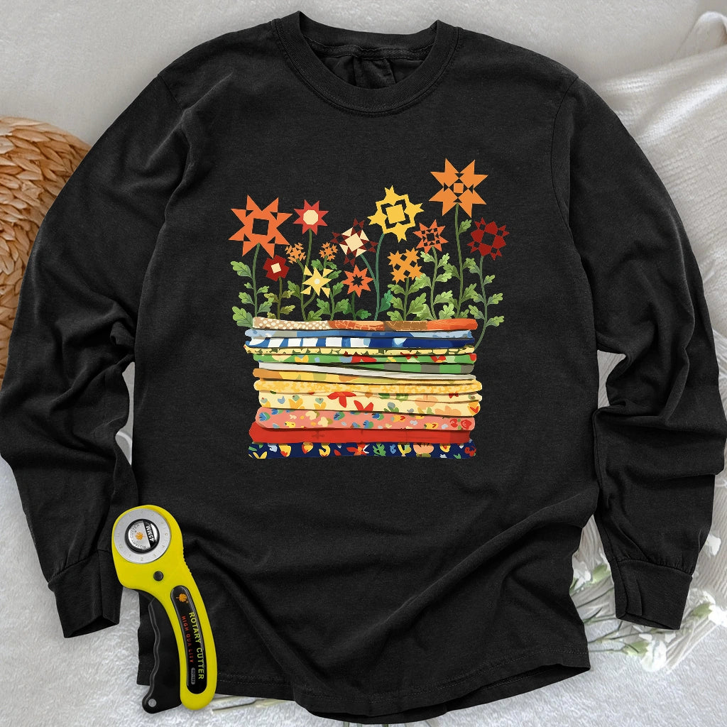 T-shirt Ă manches longues Where Quilts Bloom