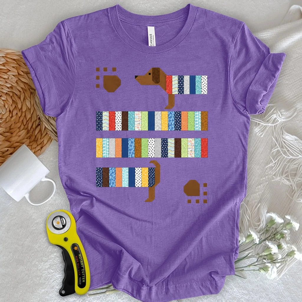 Patchwork Doxie T-shirt