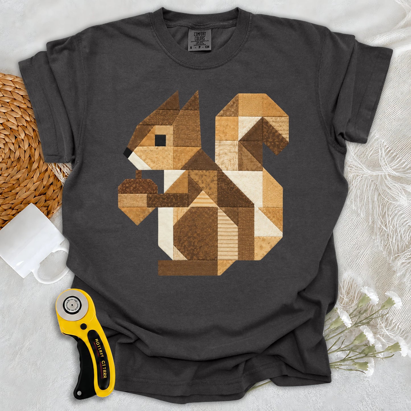 Comfort Colors Patchwork Squirrel T-shirt