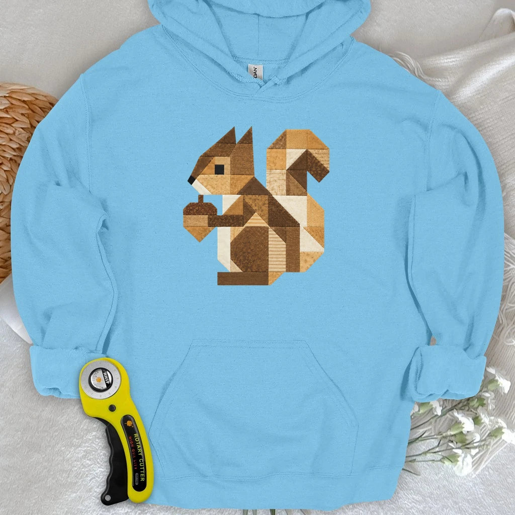 Patchwork Squirrel Hoodie