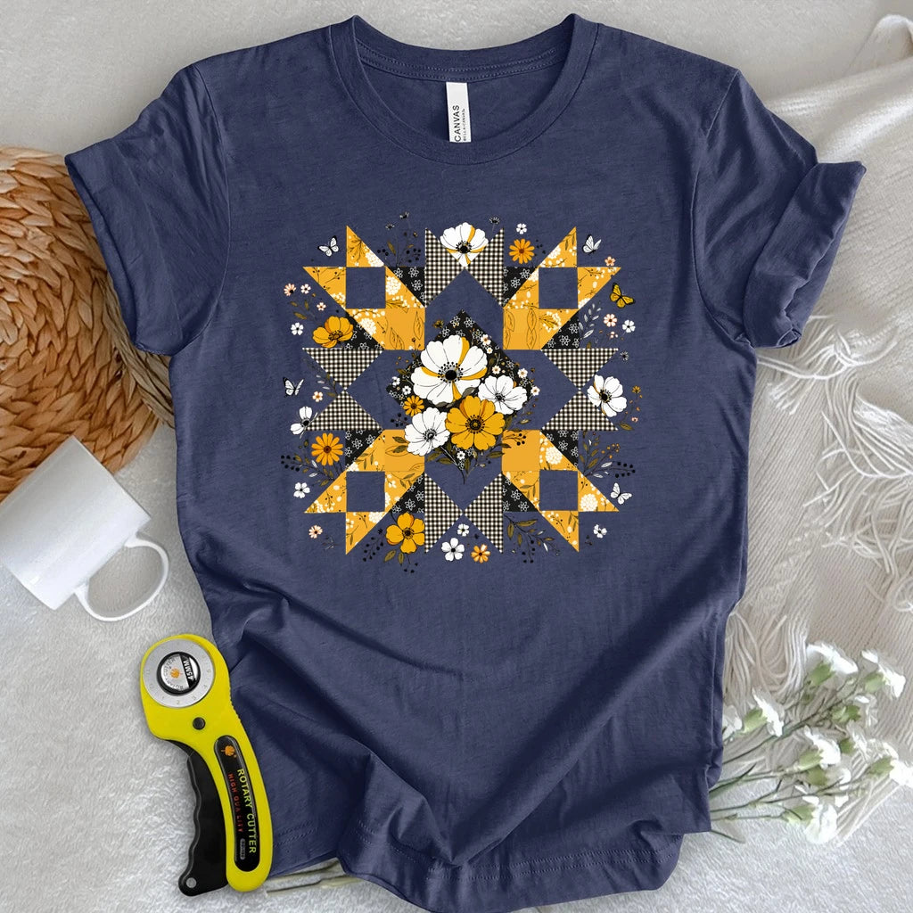 Botanical Quilt Star T-shirt
