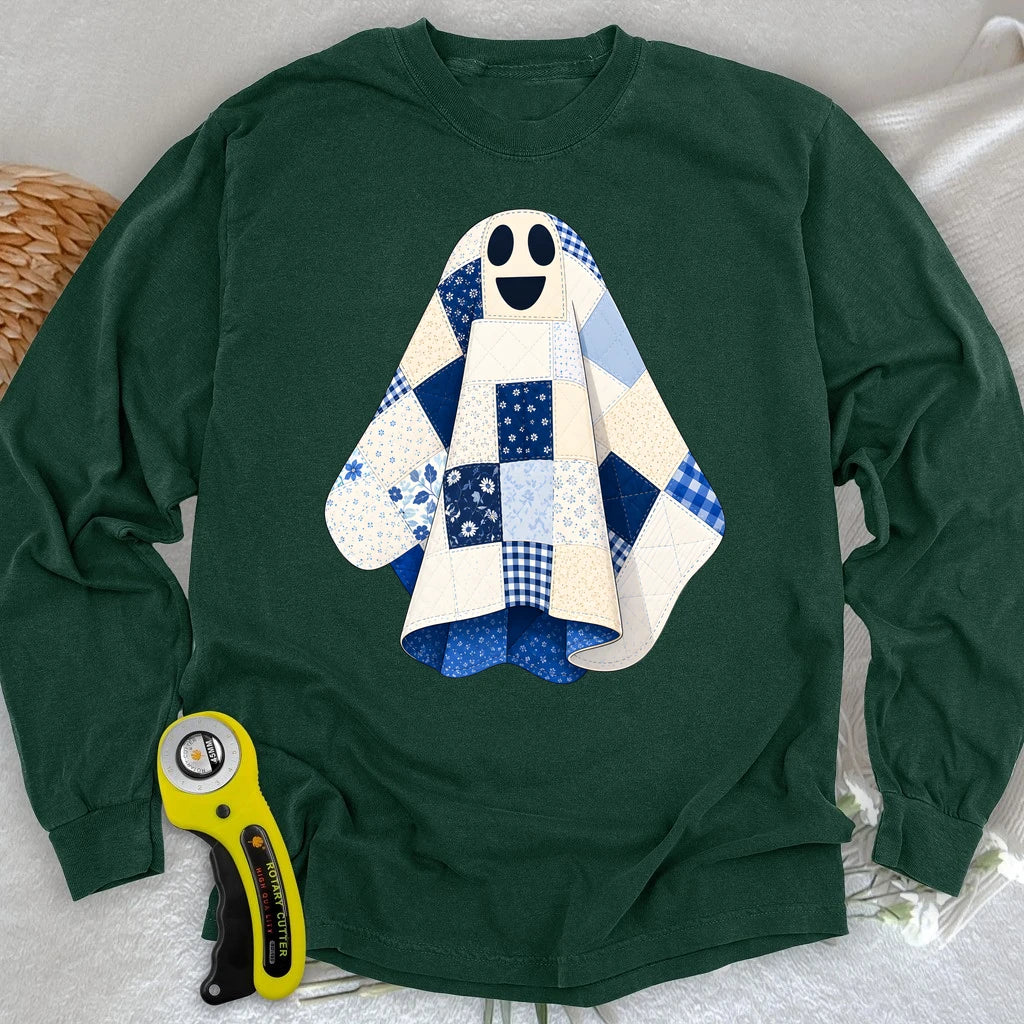 The Little Quilted Ghost Long Sleeve T-shirt