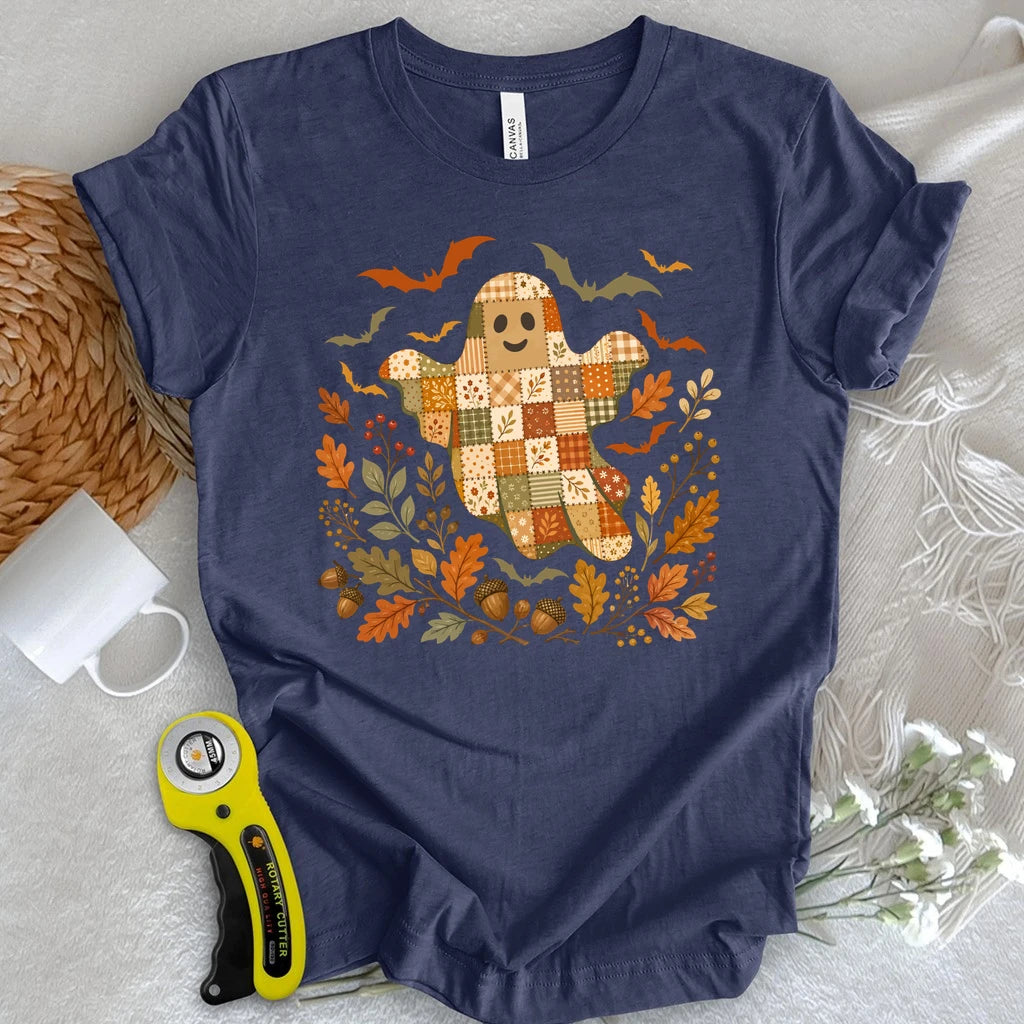 Autumn Patchwork Boo T-shirt