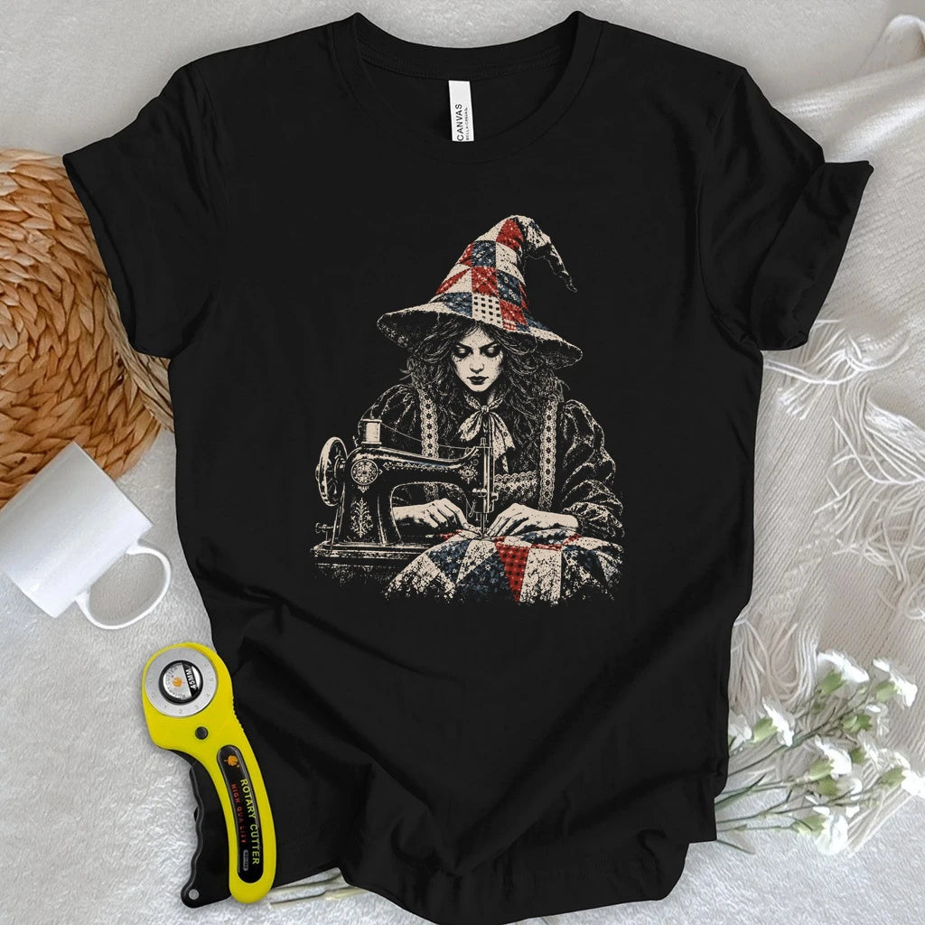 Midnight Quilt Witch T-shirt