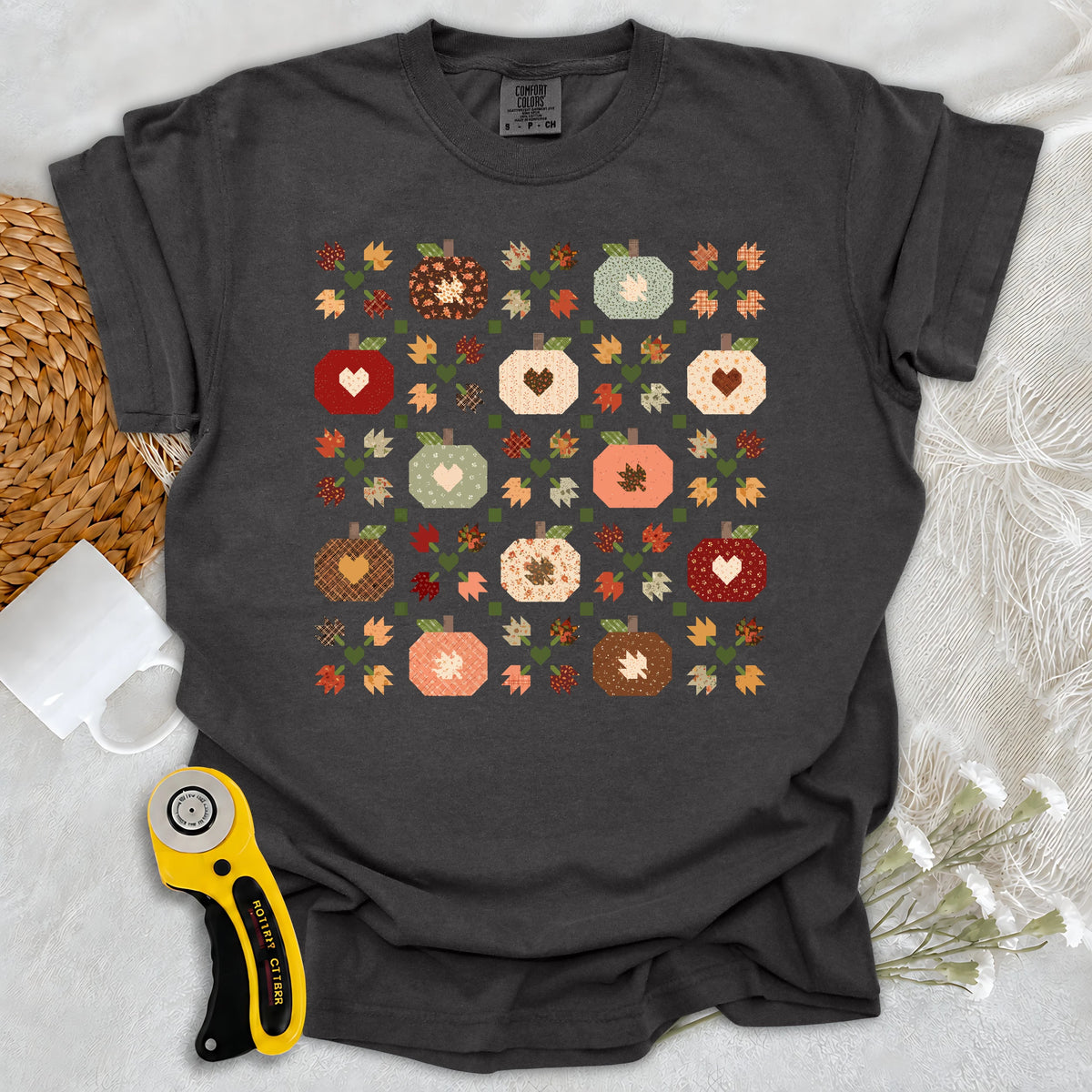 Comfort Colors Autumn Patchwork Quilt T-shirt