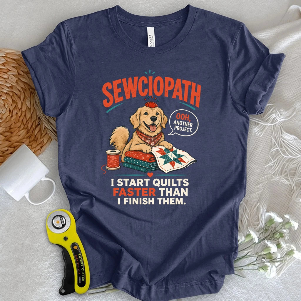Sewciopath Funny Dog T-shirt