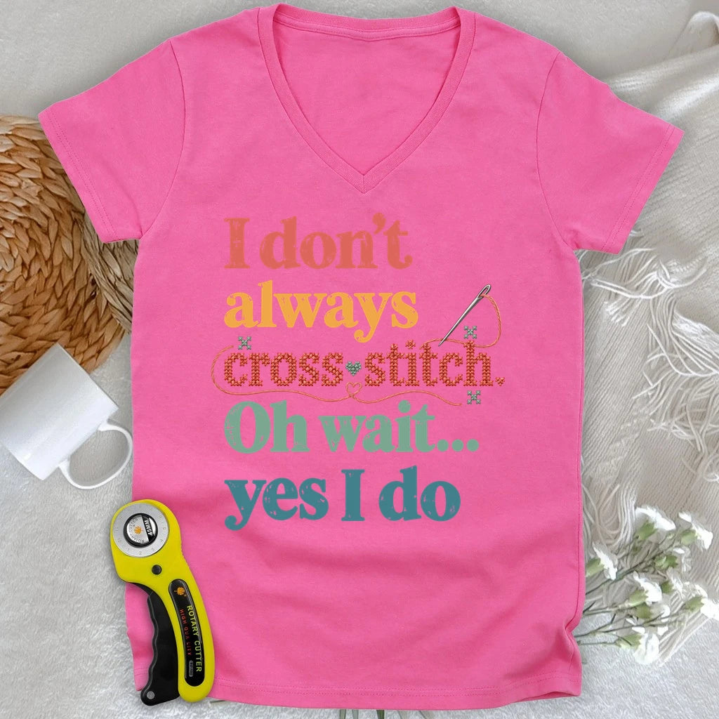 The Cross Stitch Life Lady V-neck