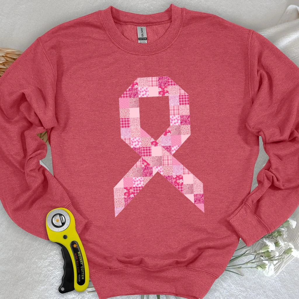 Pink Patchwork Ribbon Sweatshirt
