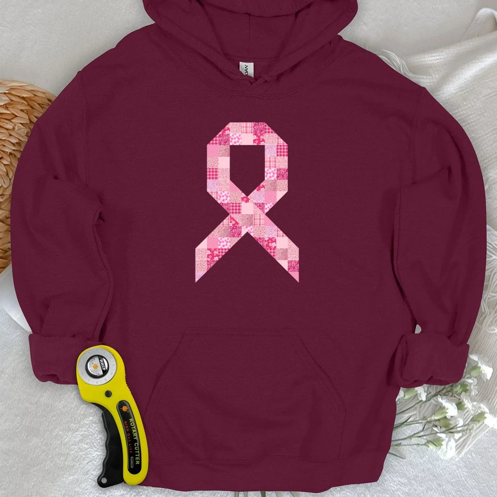 Pink Patchwork Ribbon Hoodie