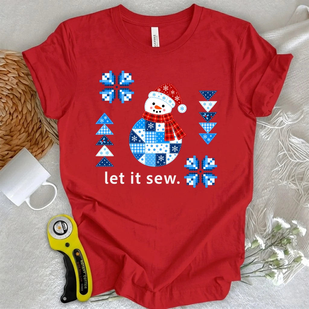 Patchwork Snowman T-shirt