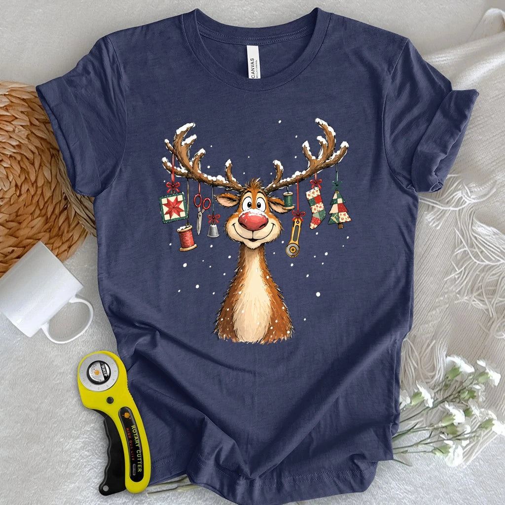 Quiltmas Reindeer T-shirt