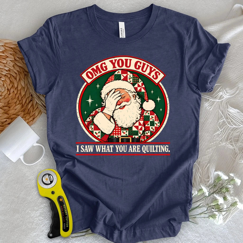 Santa Saw You Quilt T-shirt