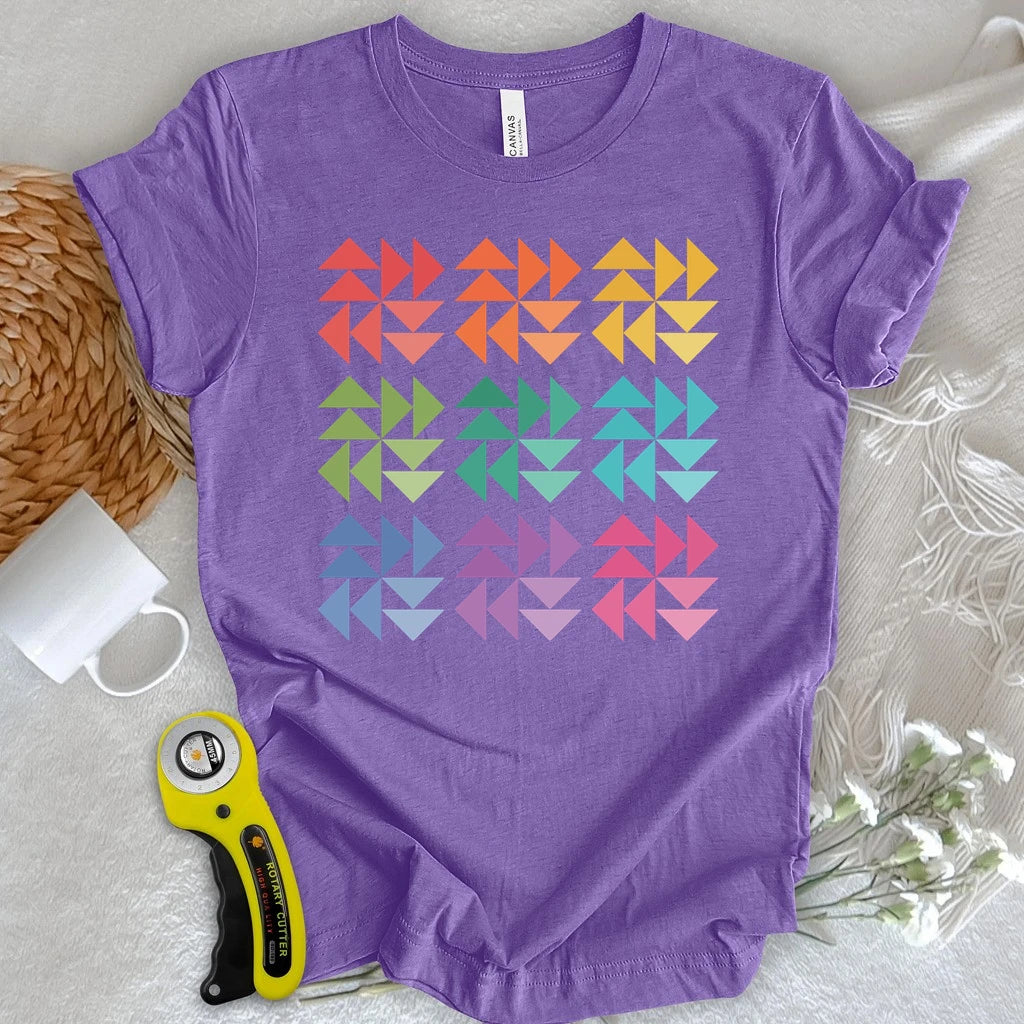 Ombre Flying Geese Quilt Block T-shirt