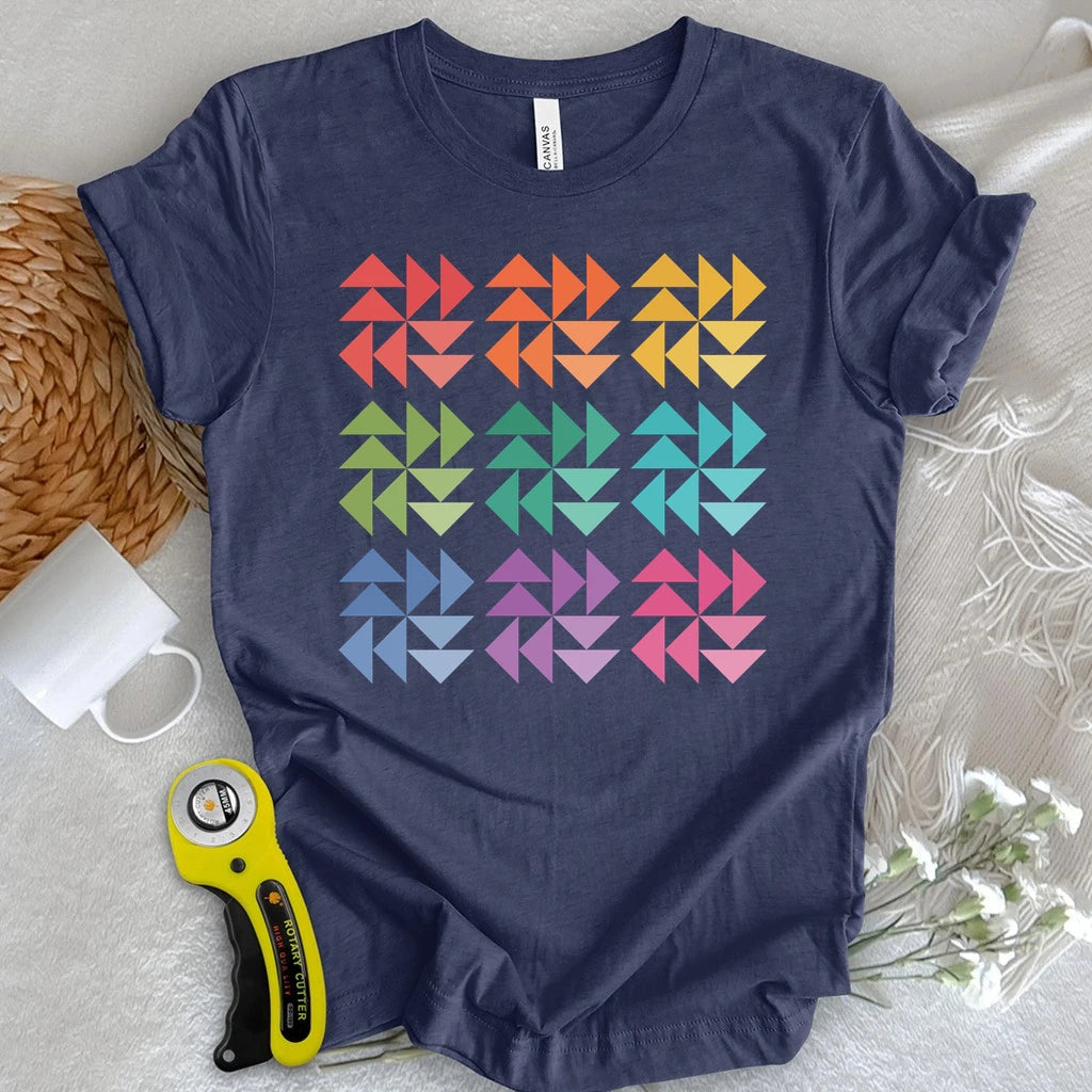 Ombre Flying Geese Quilt Block T-shirt