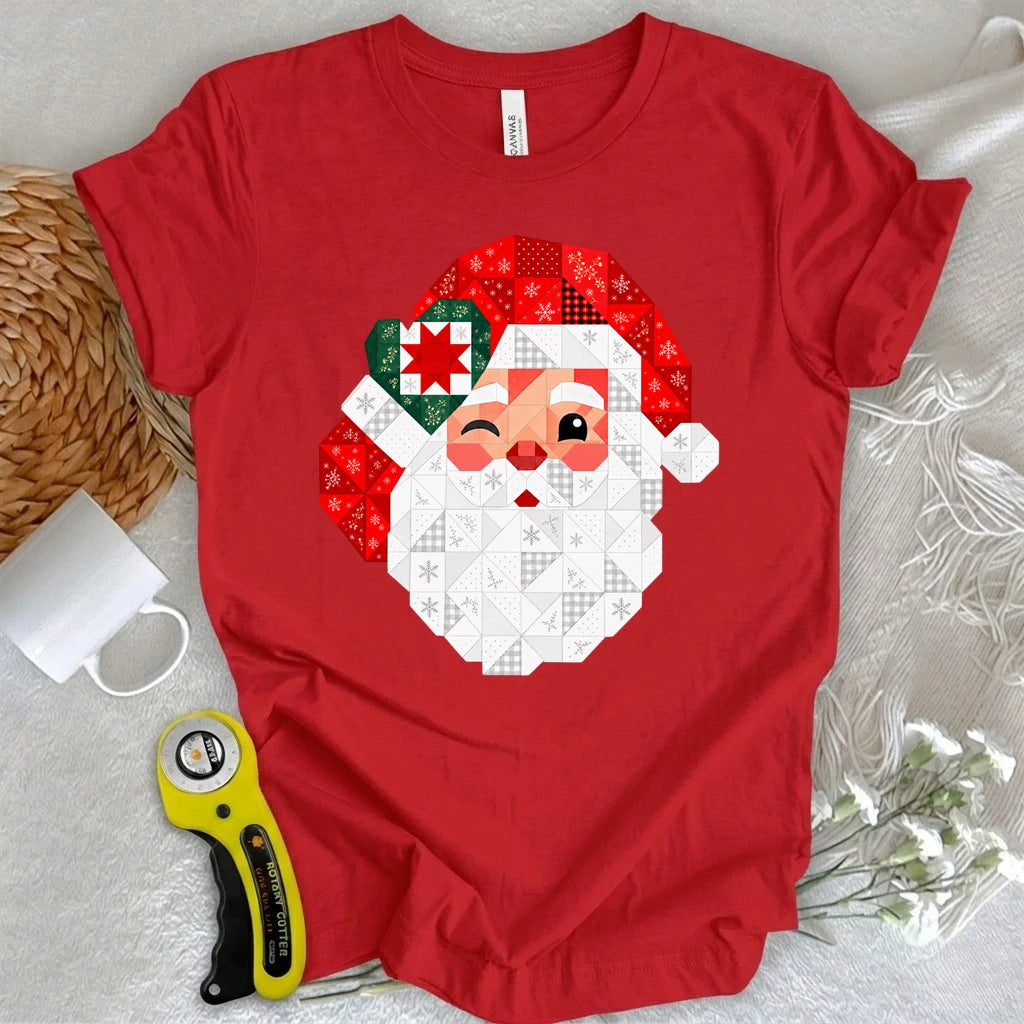 Santa’s Patchwork Wink T-shirt