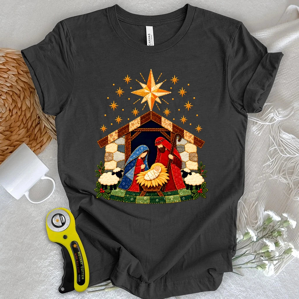 Quilted Nativity Scene T-shirt