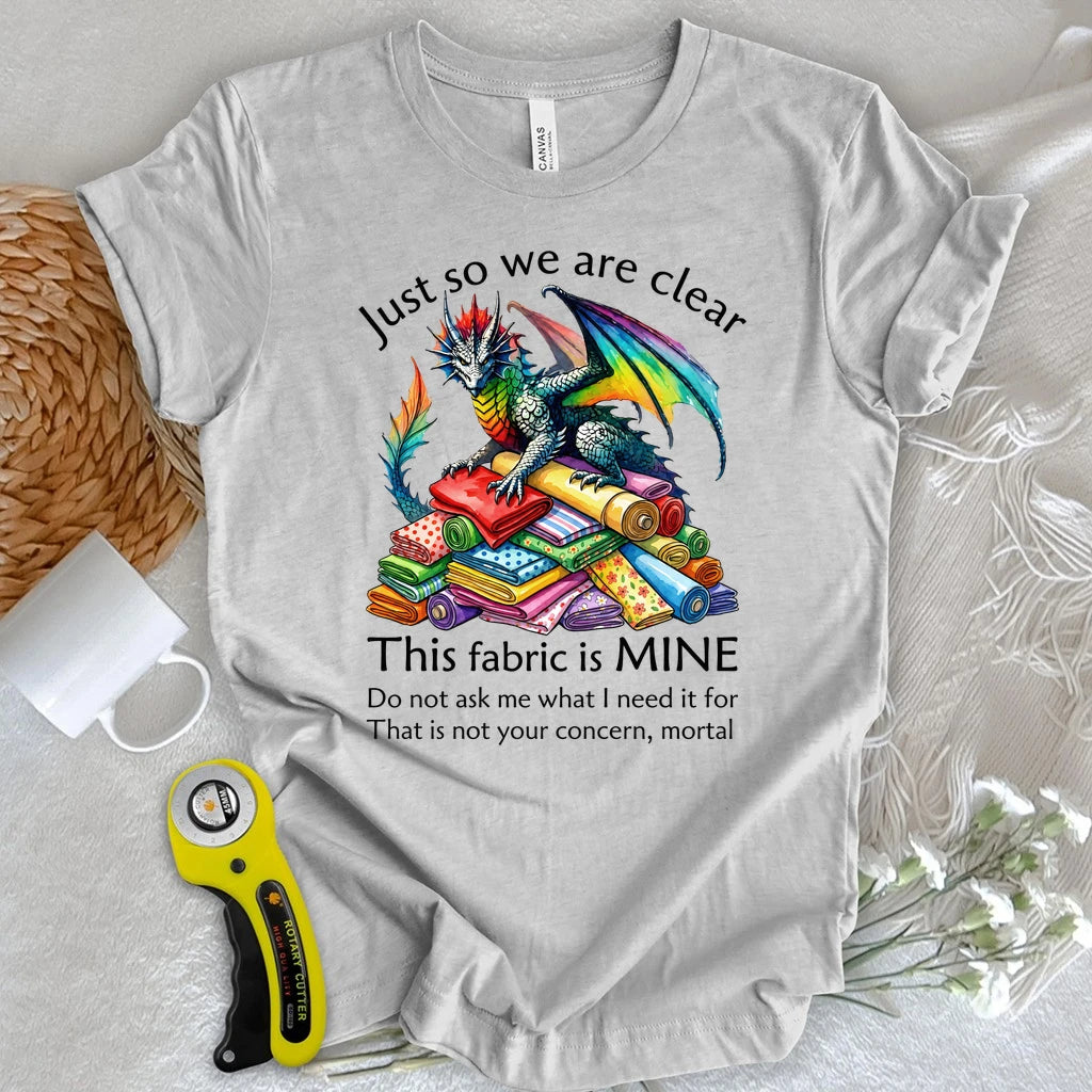 Fabric Dragon With Slogan T-shirt
