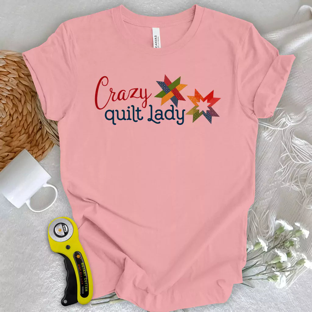 Crazy quilt lady T-shirt