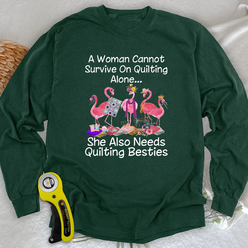 T-shirt à manches longues « Meilleures amies de la couture »