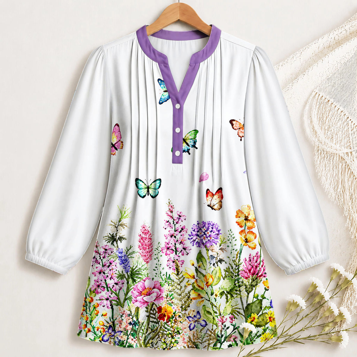 Garden Butterflies Blouse