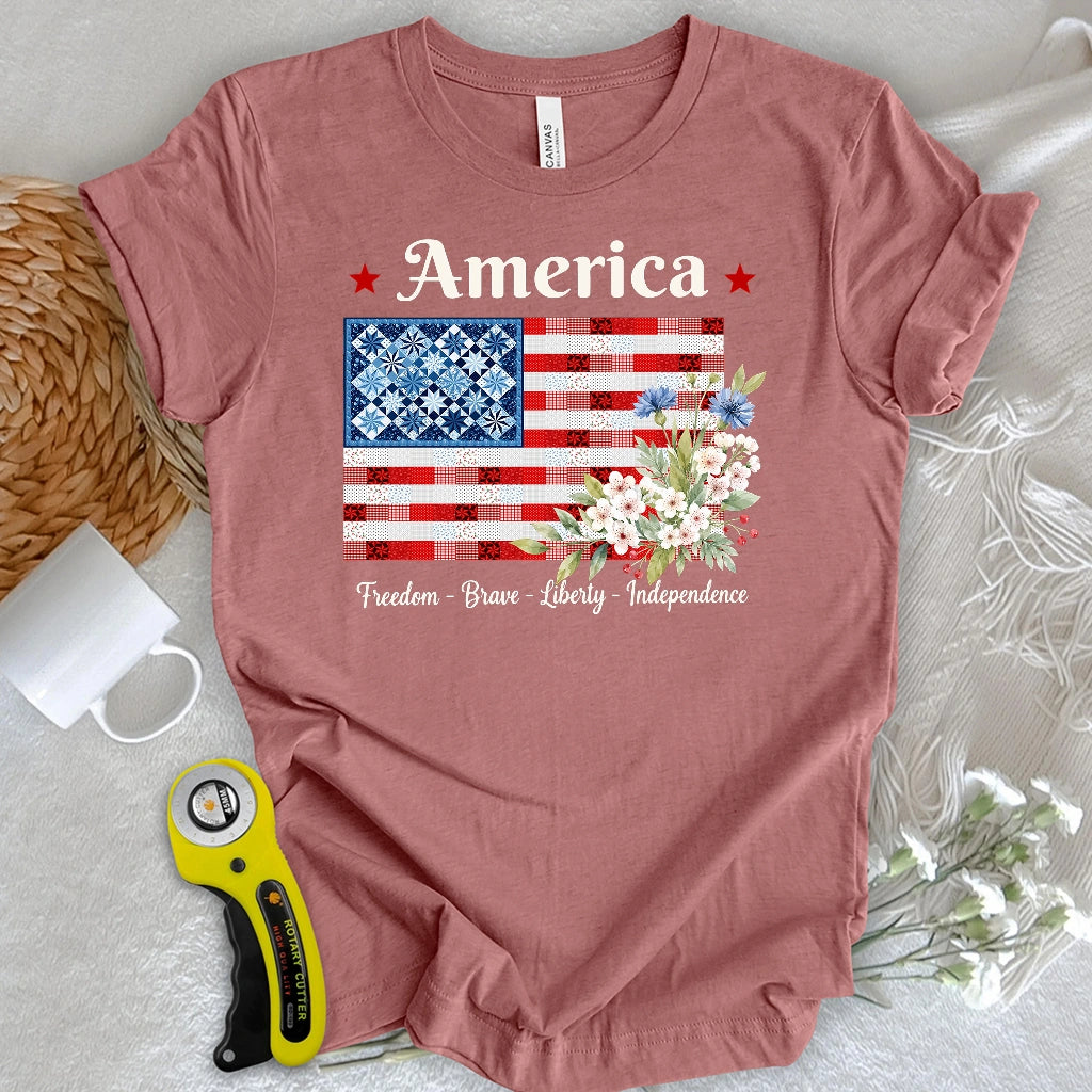 American Patchwork Bloom T-shirt