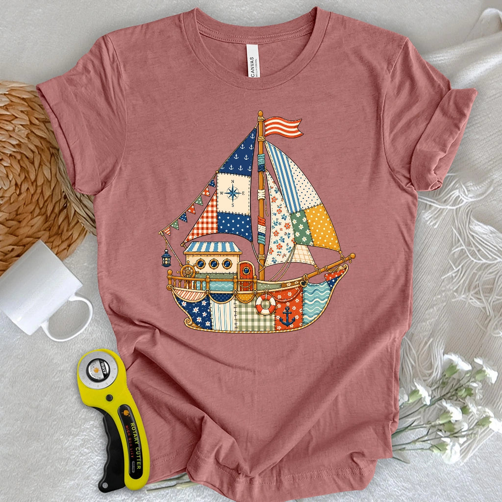 Patchwork Harbor Dream T-shirt
