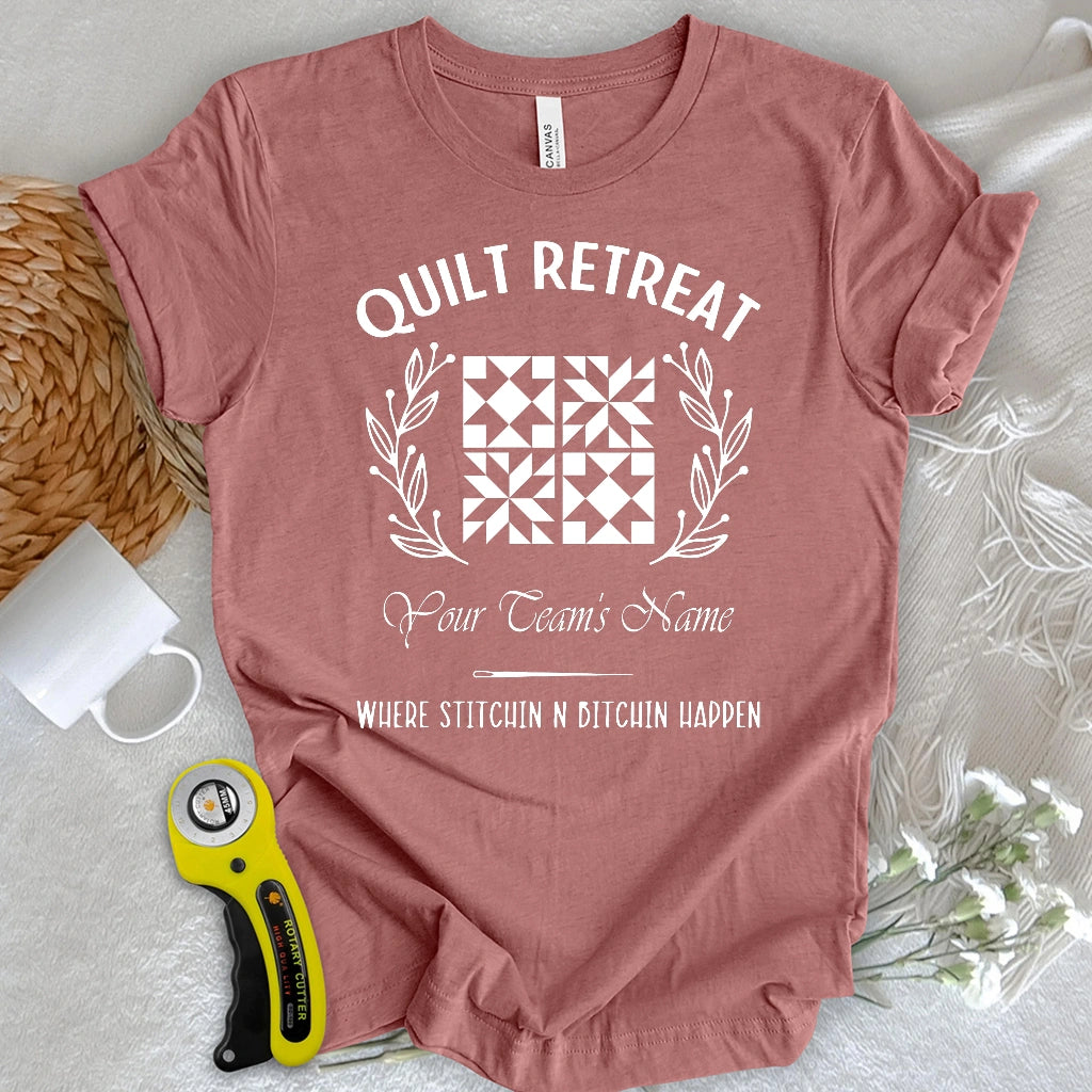 "Custom Name" Quilt Retreat T-shirt