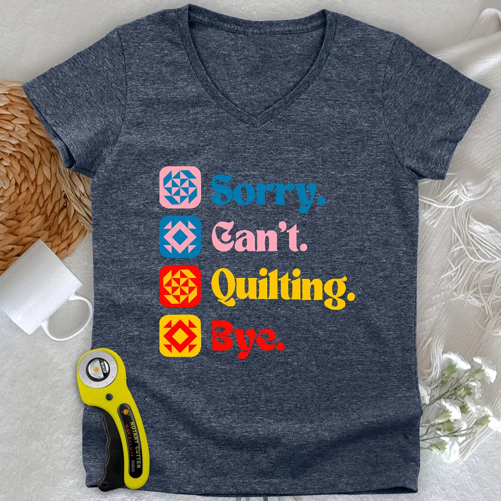 Can't Quilting Lady V-neck