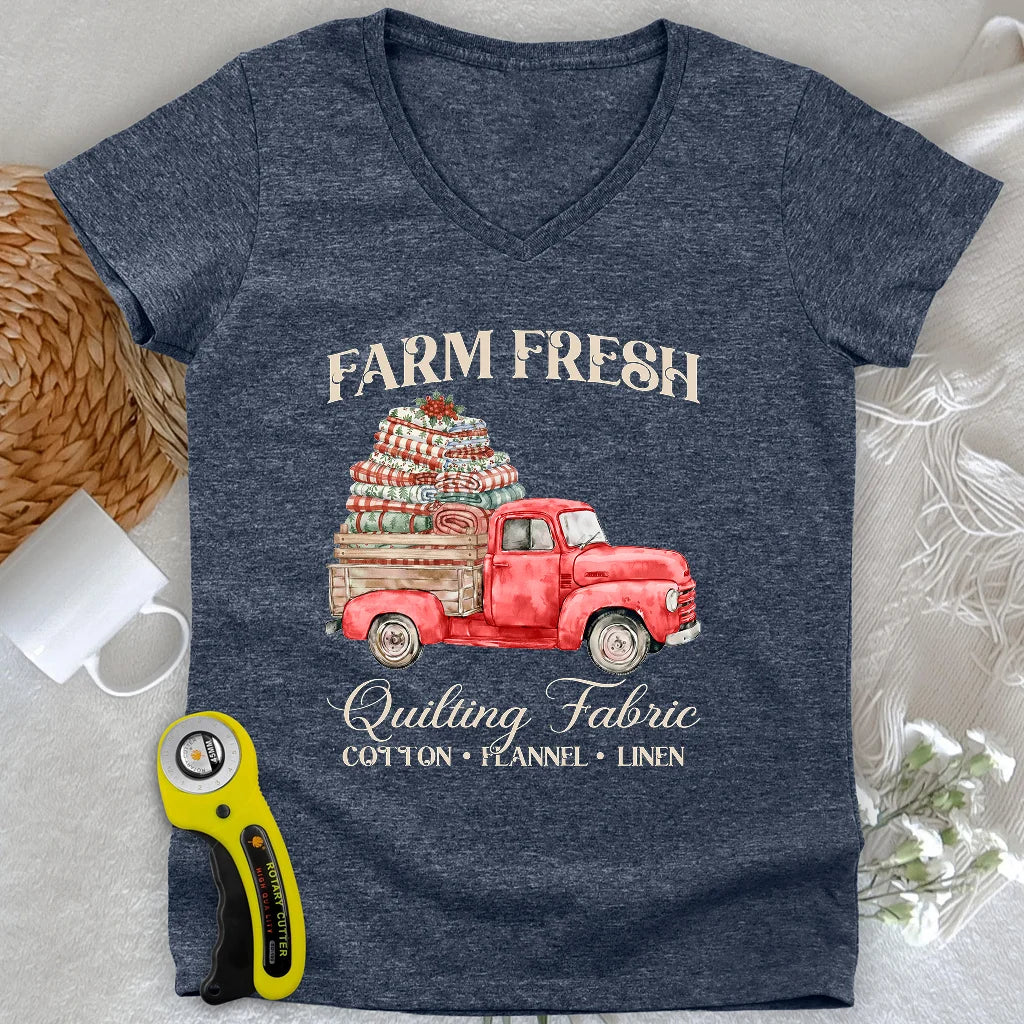 T-shirt col V Femme Farm Fresh