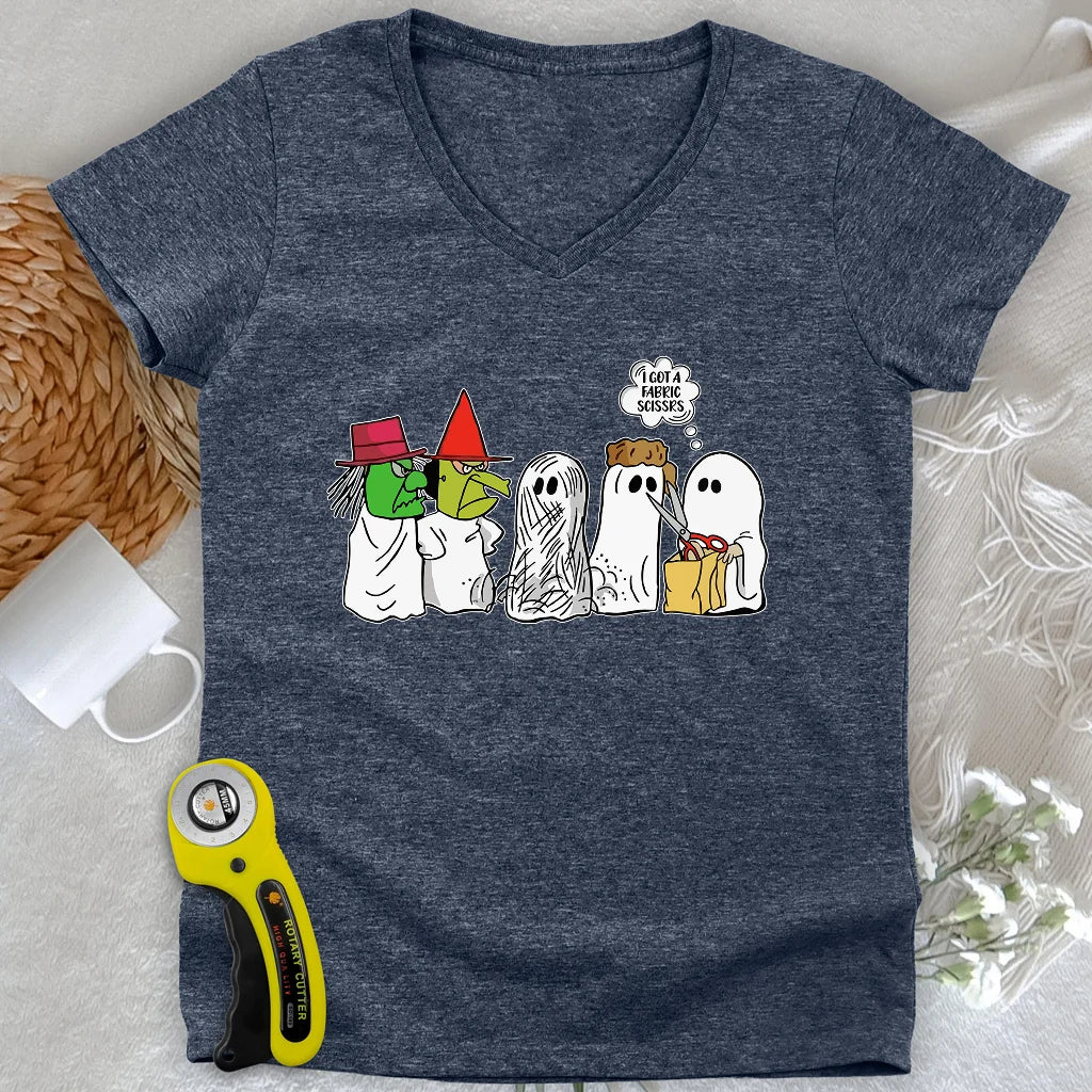 Got a Fabric Scissor Lady V-neck