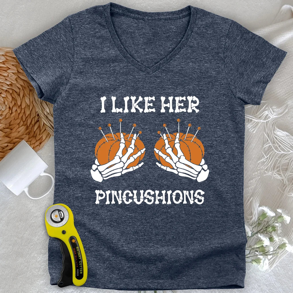 Like Her Pincushions Lady V-neck