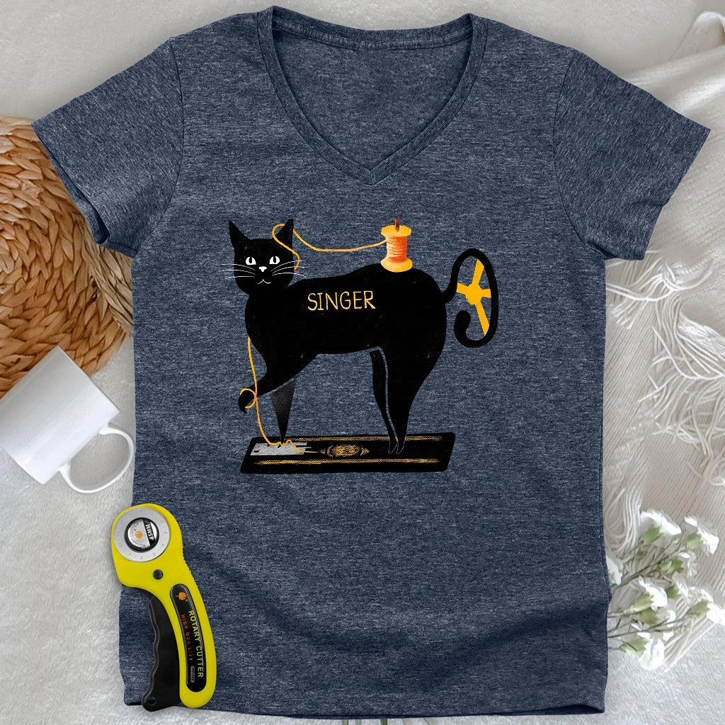 Mewing machine Lady V-neck