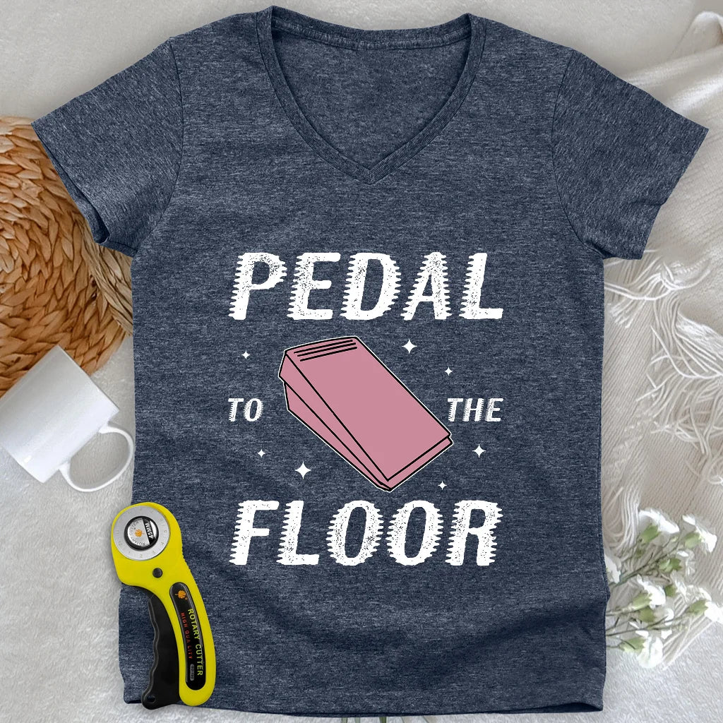 Pedal to the Floor Lady V-neck