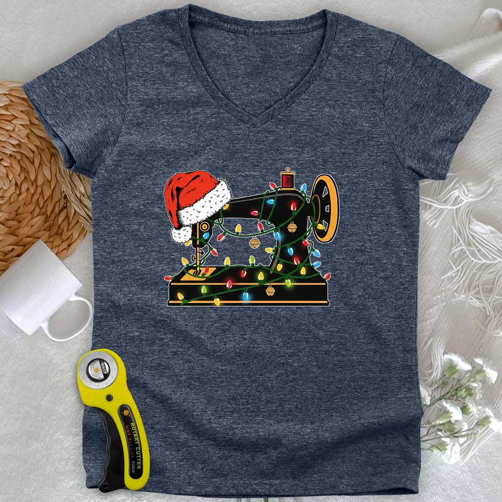 Santa Machine Lady V-neck