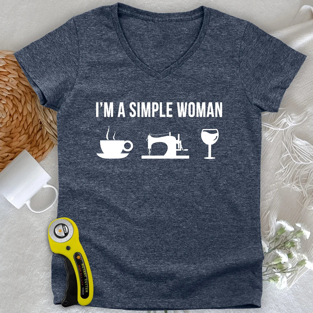 Simply Sip and Sew Lady V-neck