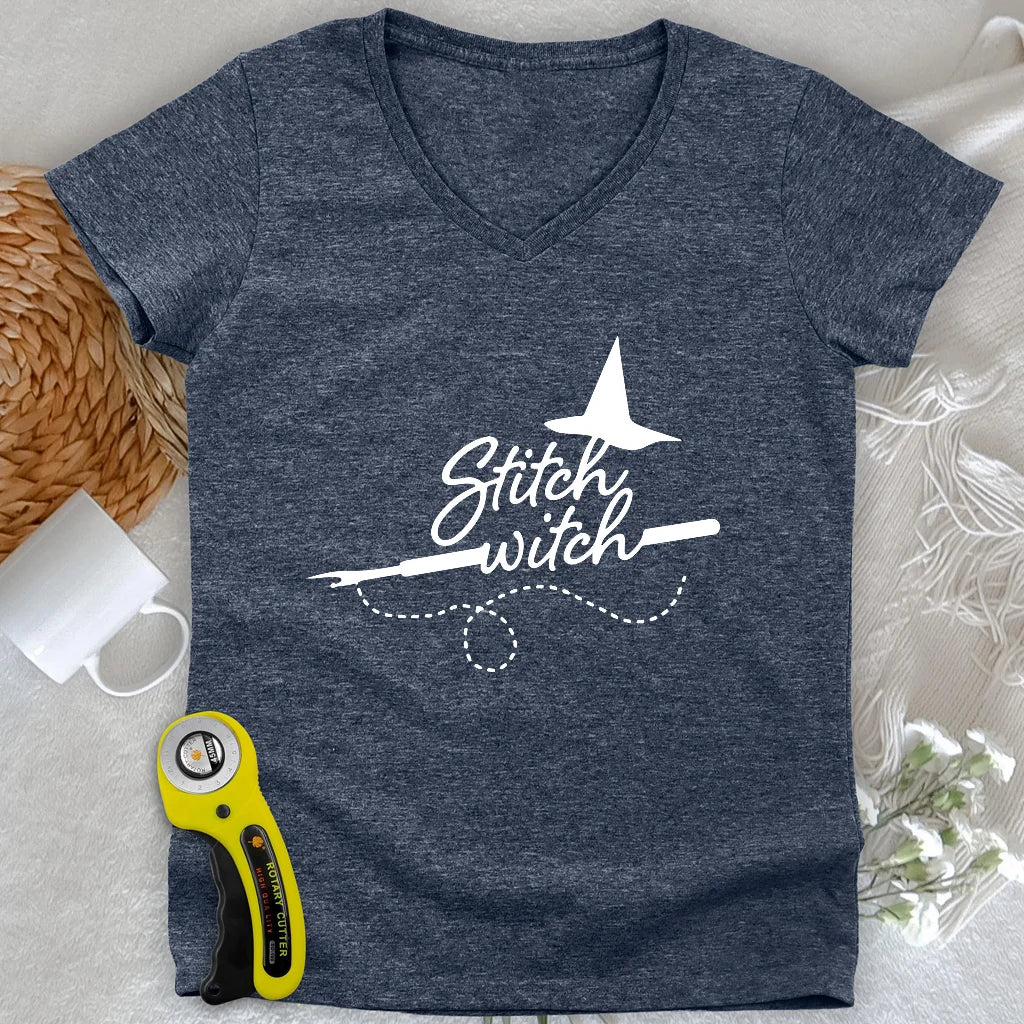 Stitch Witch Lady V-neck