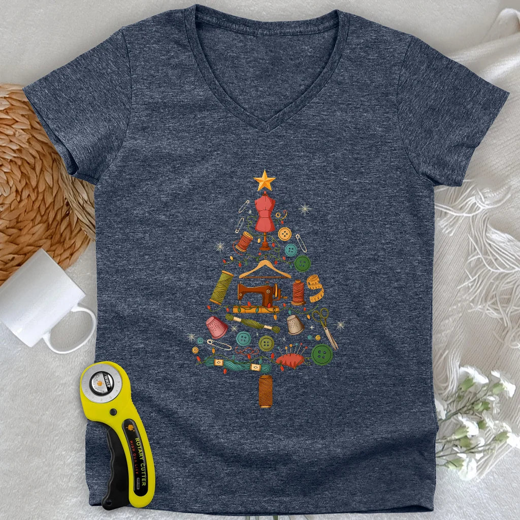 Tree of Threads Lady V-neck