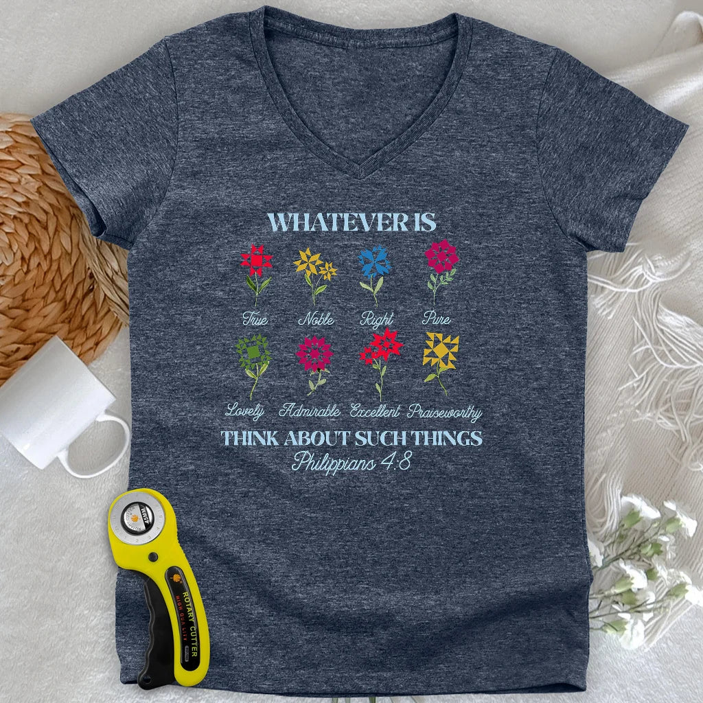 Virtue Blocks Lady V-neck