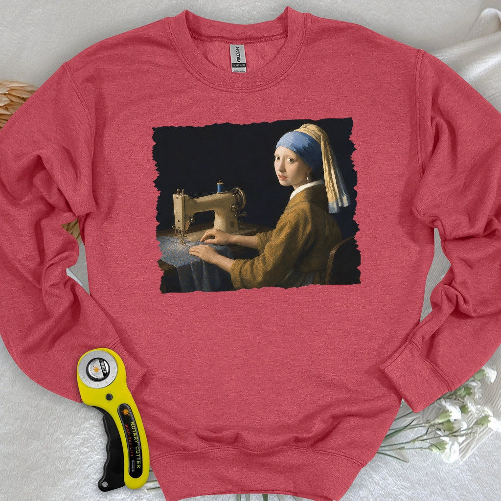 Girl With A Sewing Machine Sweatshirt