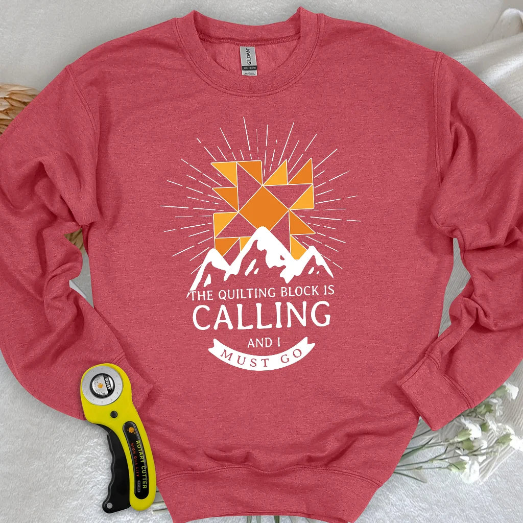 Sweat-shirt Motif Bloc de Quilt