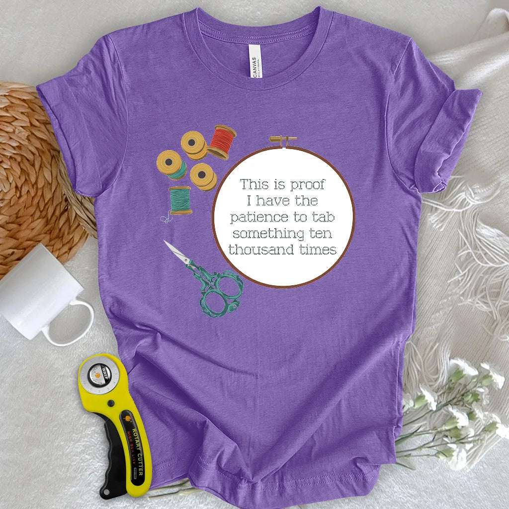 T-shirt « Preuve de patience »