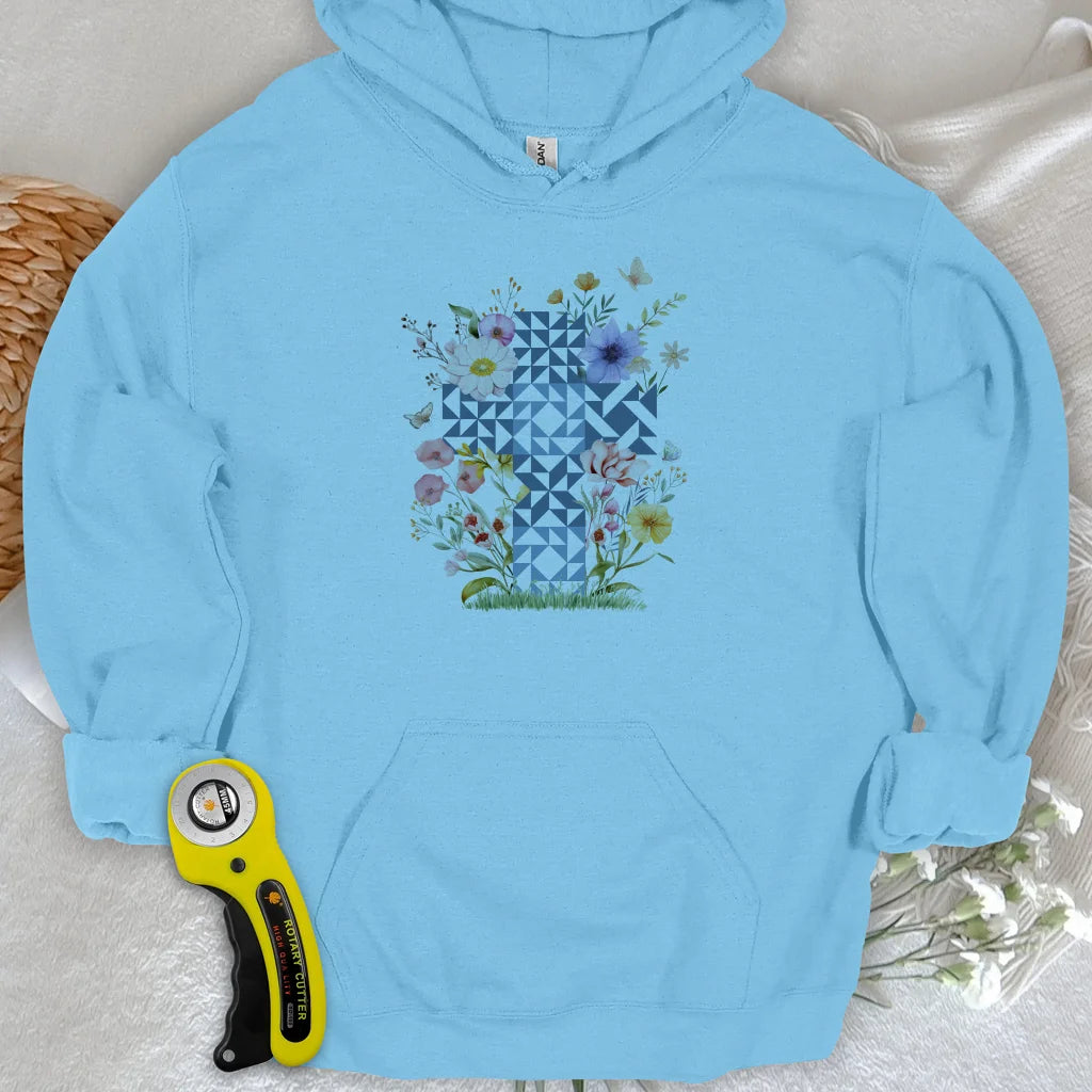Sweat à capuche matelassé Floral Faith