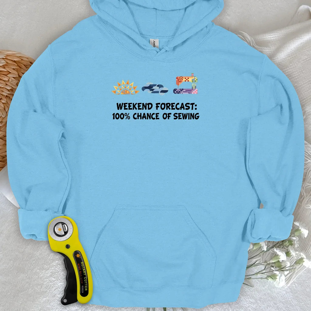 Sweat à capuche « Quilter Weekend Forecast »
