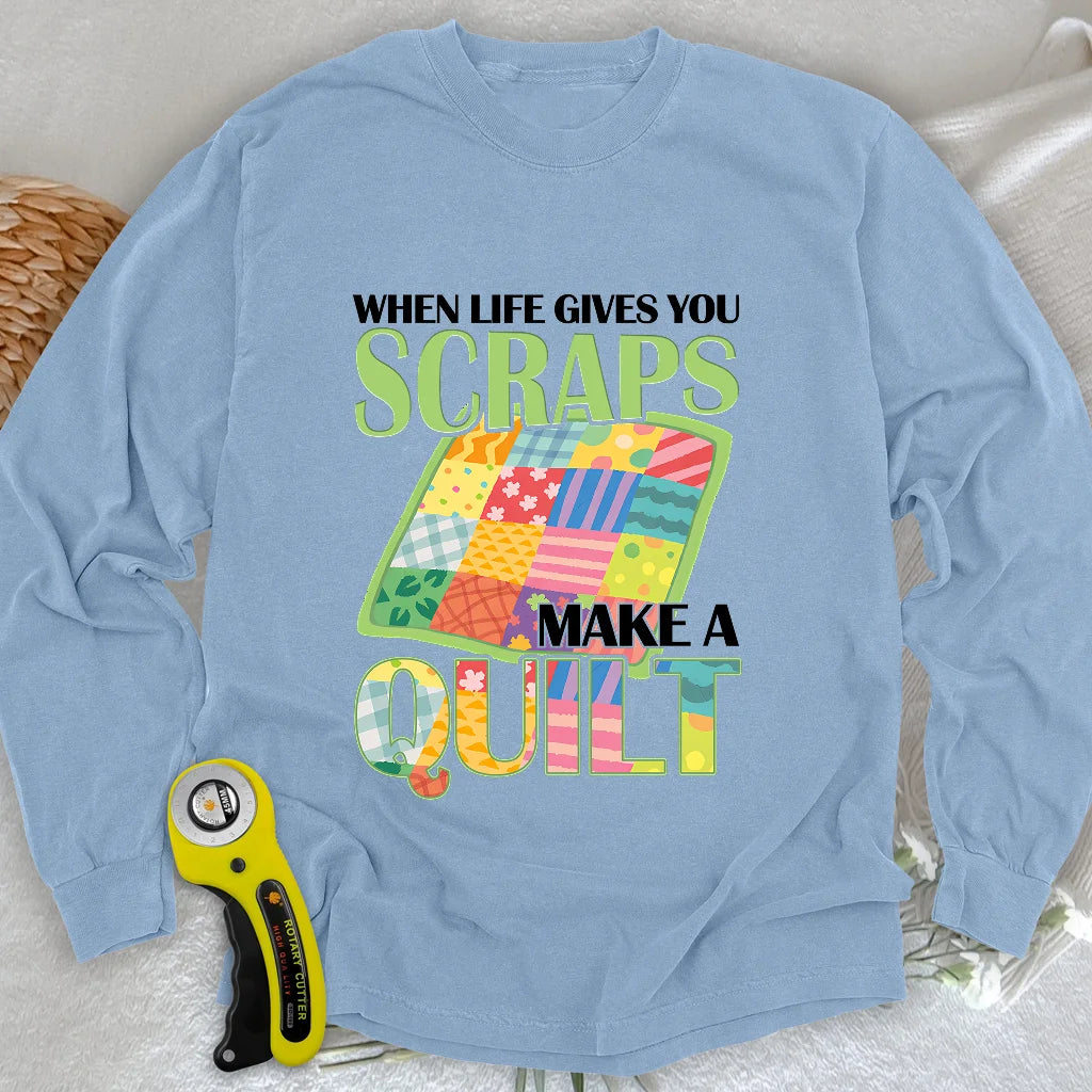 Turn Scraps To Quilt Long Sleeve T-shirt