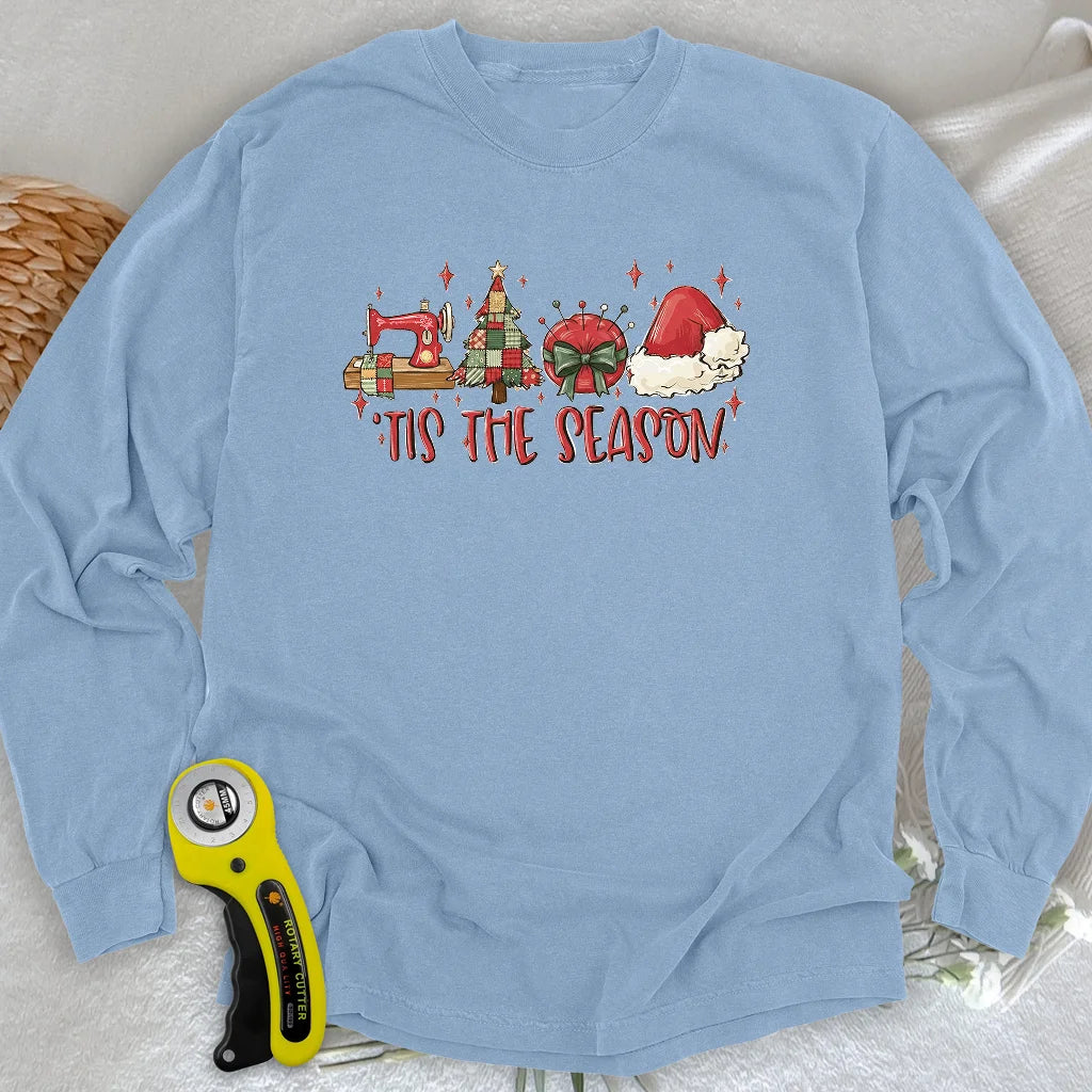 Langarm-T-Shirt „Tis the season“