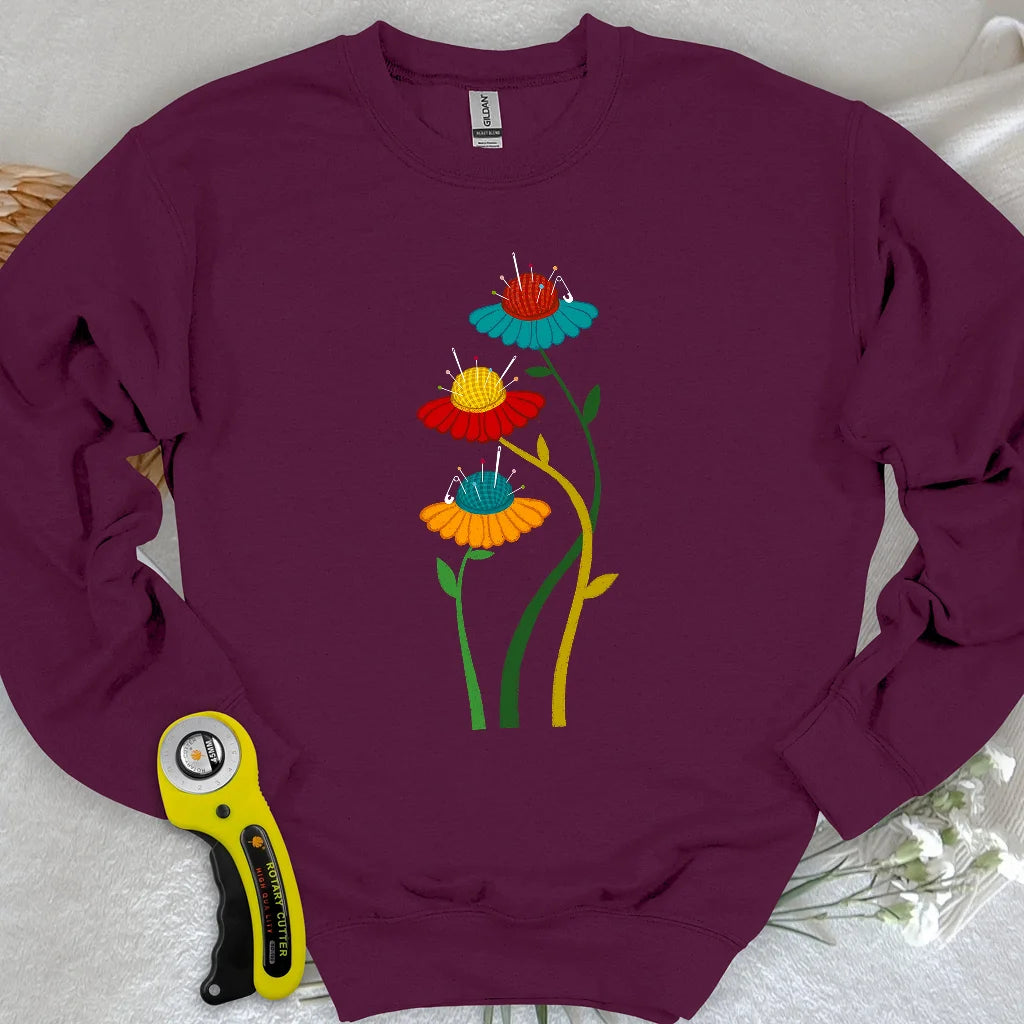 Sweat-shirt "Pique-aiguilles fleuris"