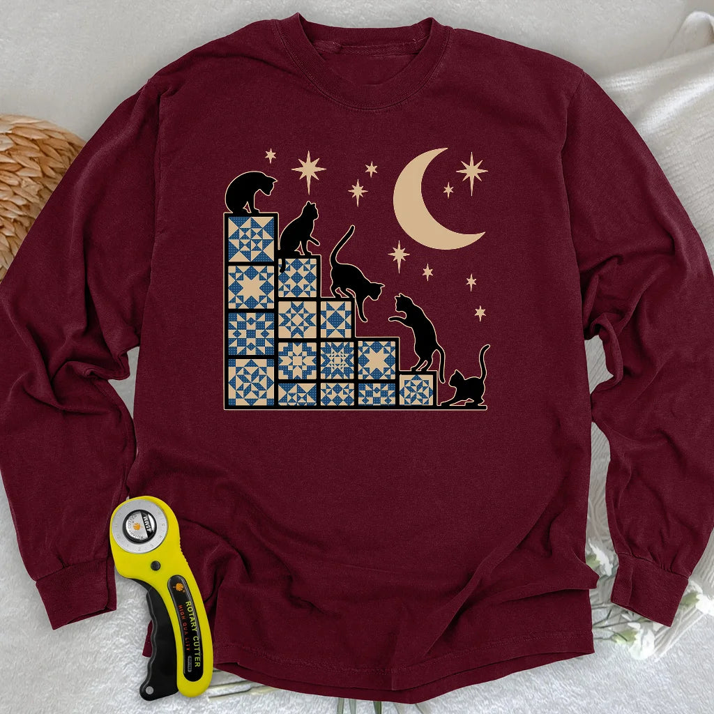 Klettere zum Mond Langarm-T-Shirt